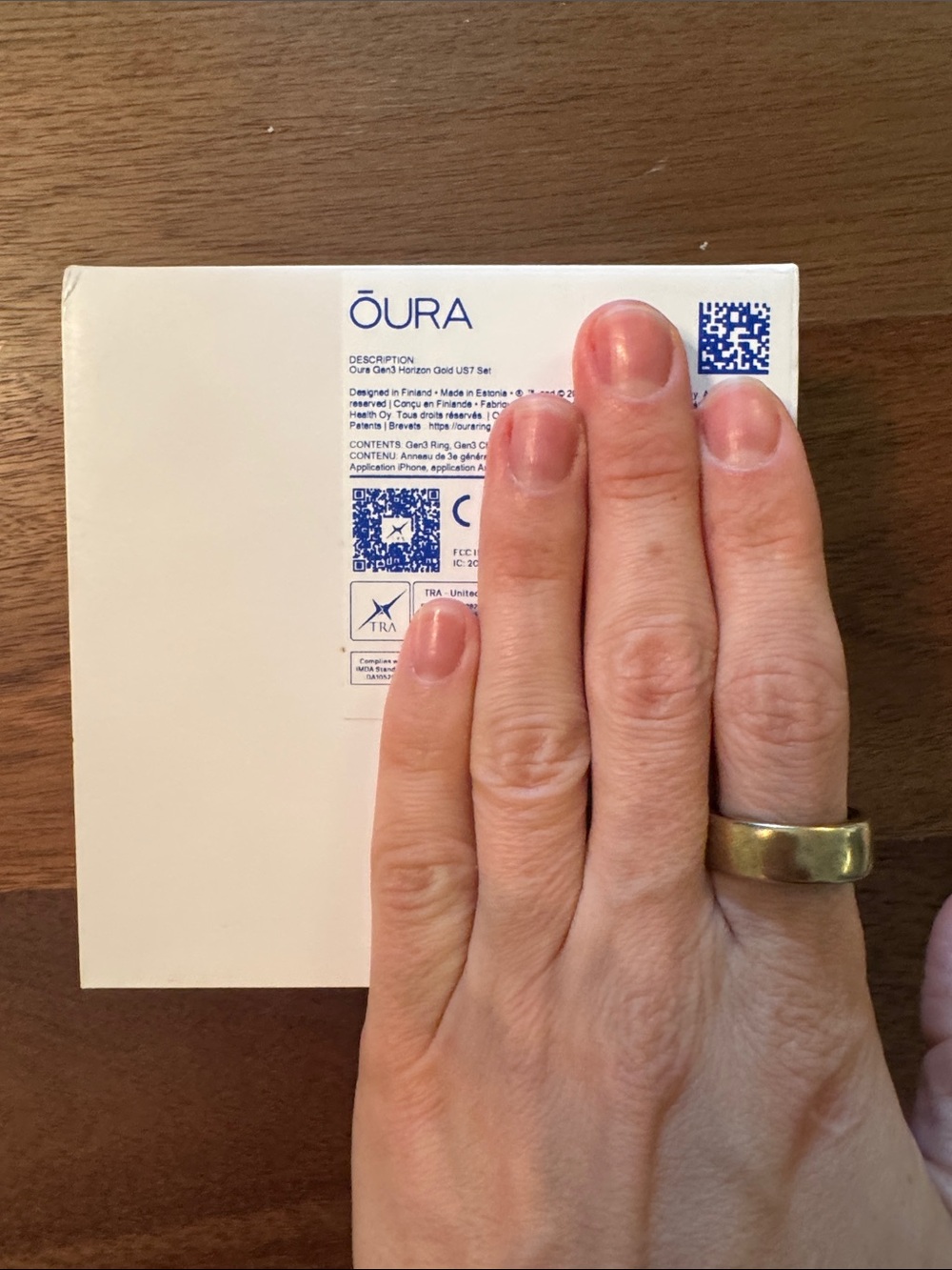 Oura Ring-Like New Gold Horizon sz 7 - Picture 6 of 6